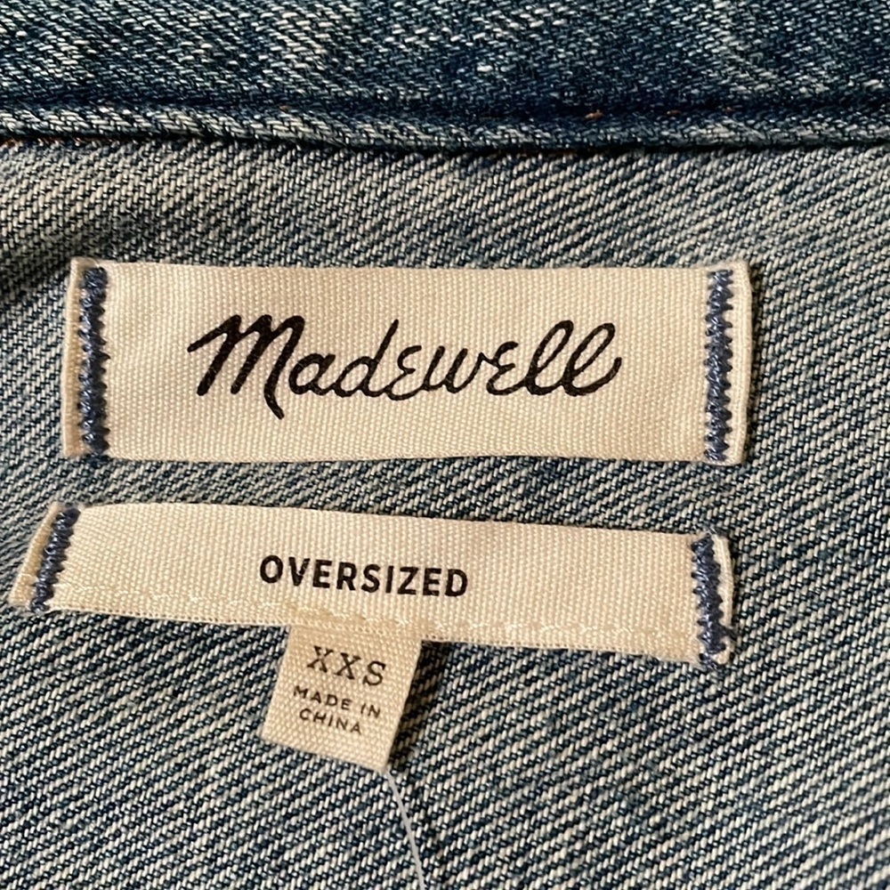 Madewell Oversized Trucker Jean Jacket in Capstone Wash Size XXS - Picture 9 of 12